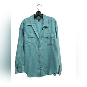 Tommy Bahama Aqua Blue  Men’s Button-up Shirt-Small (S/P),